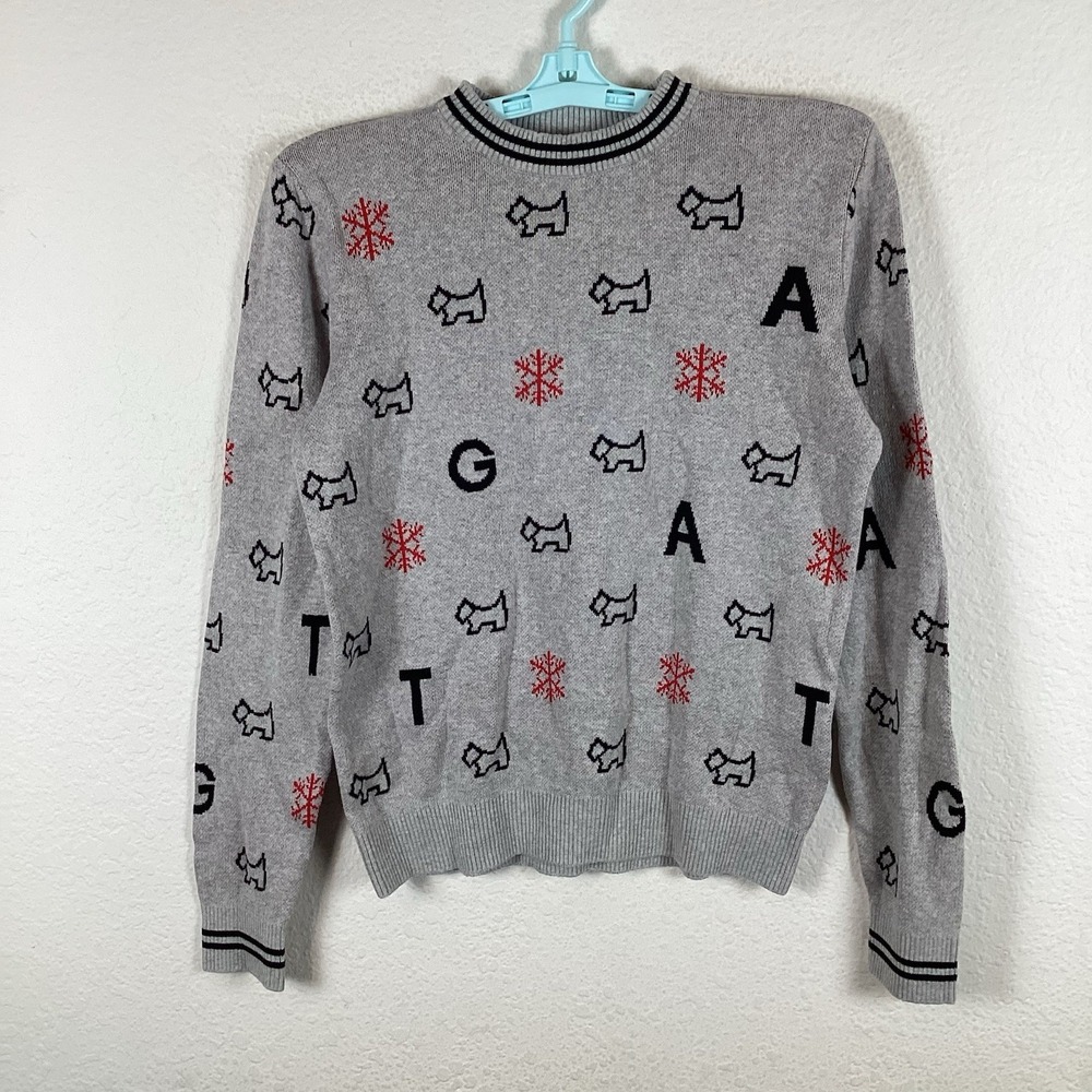 Agatha Golf Womens Sweater Sz 90 Long Sleeve Solid Dogs Pullover Excellent
